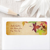 Automne Feuilles de Thanksgiving Étiquette de adre (En situation)