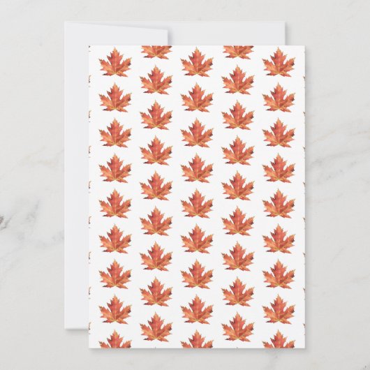 Automne Feuilles Dîner Fête Invitation (Dos)