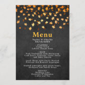 Automne Feuilles d'or et Mariage noir Menu (Devant)