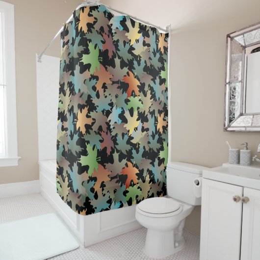 Automne Feuilles Douche Rideau (En situation)