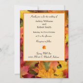 Automne Feuilles Faire-part de mariage Carte Plat (Devant)