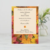 Automne Feuilles Faire-part de mariage Carte Plat (Debout devant)