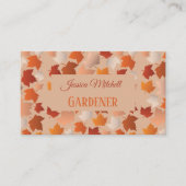 Automne Feuilles Gardener Cartes de visite paysage (Devant)