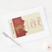 Automne Feuilles II Mariage Étiquette de vin (Enveloppe)