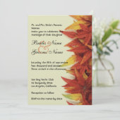 Automne Feuilles l Automne Faire-part de mariage (Debout devant)