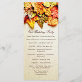 Automne Feuilles Les Programmes De Mariage Vertica (Dos)