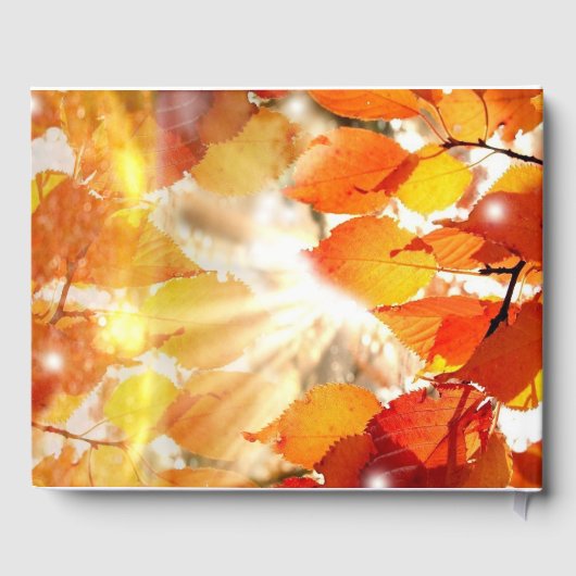 Automne Feuilles Mariage Livre d'invité (Verso)