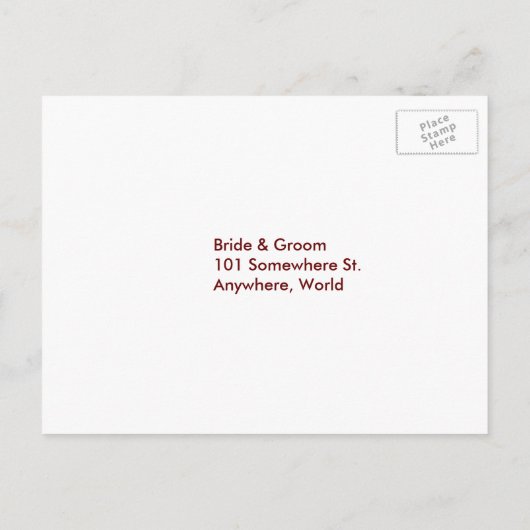 Automne Feuilles Mariage RSVP Menu Carte Postale (Dos)