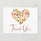 Automne Feuilles Merci Carte postale (Devant)