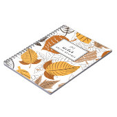 Automne Feuilles Motif Carnet personnalisé (Côté gauche)