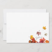 Automne Feuilles Photo Invitation (Dos)