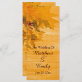 Automne Feuilles programme de mariage (Devant / Derrière)