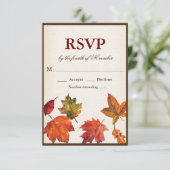 Automne feuilles qui tombent RSVP (Debout devant)