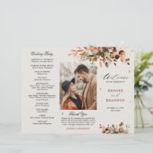 Automne Feuilles Russe Mariage campagnard Programm (Debout devant)