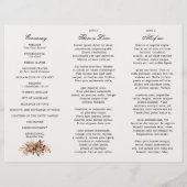 Automne Feuilles Russe Mariage campagnard Programm (Dos)