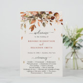 Automne Feuilles Russe Mariage campagnard Programm (Debout devant)