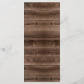 Automne Feuilles Rustique Mariage de automne Menu (Dos)