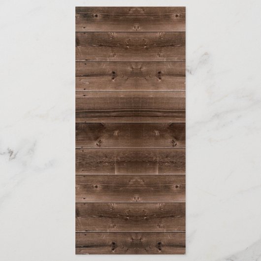 Automne Feuilles Rustique Mariage de automne Menu (Dos)