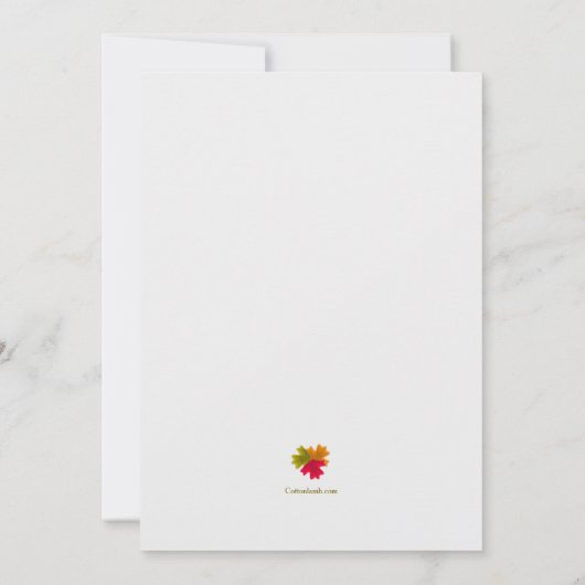 Automne Feuilles Tags Invitation (Dos)