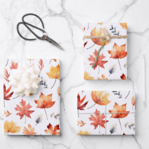 Automne Feuilles Terracotta Brown Boho Motif