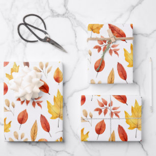 Automne Feuilles Terracotta Brown Boho Motif