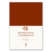 Automne Feuilles Terracotta Chic Mariage Carte Pla (Par défaut)