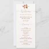 Automne Feuilles Terracotta Élégant programme de m (Devant)