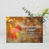 automne feuilles thanksgiving fête invitation (Debout devant)