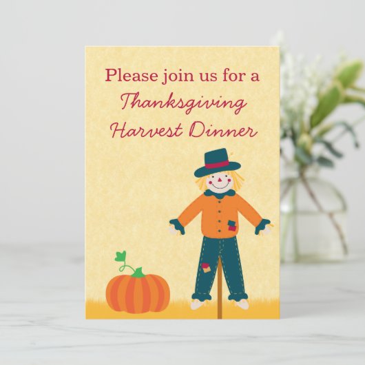 Automne Field Thanksgiving Invitation (Debout devant)