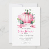 Automne Fille Bébé Douche Invitations Petit Citrou (Devant)