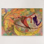 Automne fille Feuille Imaginaire Jigsaw Puzzle pei (Horizontal)