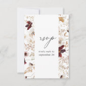 Automne Fleur sauvage Floral w Repas RSVP (Devant)