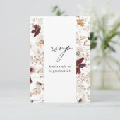 Automne Fleur sauvage Floral w Repas RSVP (Debout devant)