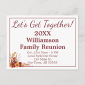 Automne Fleur sauvage Retrouvailles Carte Postale (Devant)