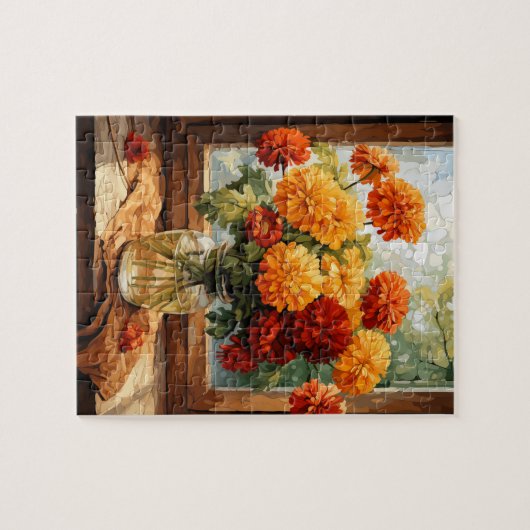 Automne Fleurs Marigold Puzzle 110 Pcs. 20,5 cm x (Horizontal)