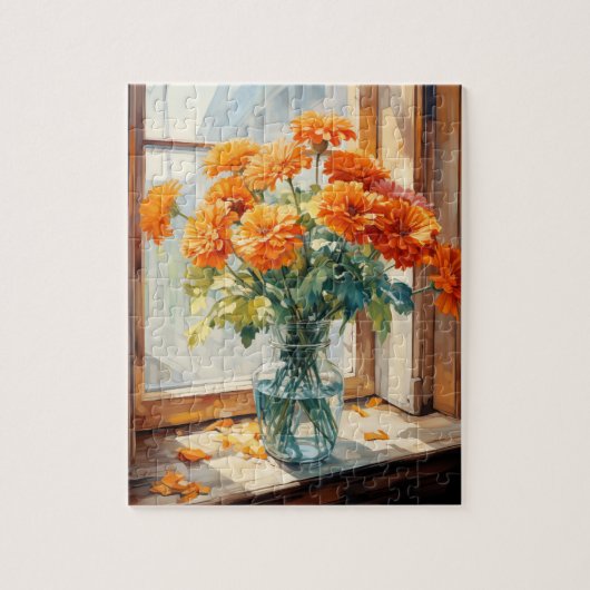 Automne Fleurs Marigold Puzzle 110 Pcs. 20,5 cm x (Vertical)
