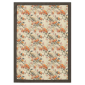 Automne Fleurs & Oiseaux Nappe Charme saisonnier (Devant)