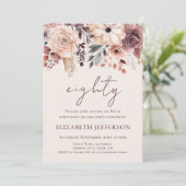 Automne Floral 80e anniversaire Invitation (Debout devant)