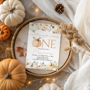 Automne Floral Automne Baby Girl Invitation de la 