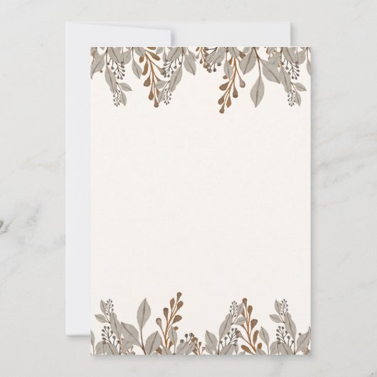 Automne Floral Boho Friendsgiving Invitation (Dos)