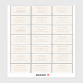 Automne Floral Bourgogne Mariage Étiquette de adre (Feuille)