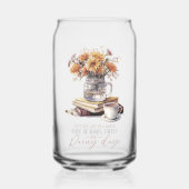 Automne Floral Café Livres Rainy Days Can Glass (Gauche)