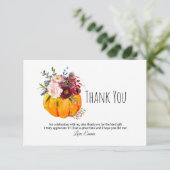 automne, floral, citrouille merci (Debout devant)