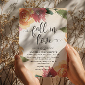 Automne Floral Écriture nuptiale Douche Invitation