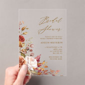 Automne Floral Élégant Bridal Douche Invitation (In situ (ordinateur de poche))