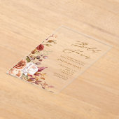 Automne Floral Élégant Bridal Douche Invitation (Poser)