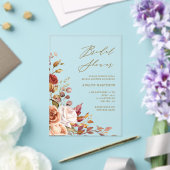 Automne Floral Élégant Bridal Douche Invitation (Insitu (Mariage))
