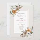 Automne Floral Elégant Bridal Showboat Invitation (Devant)