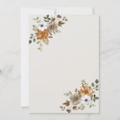 Automne Floral Elégant Bridal Showboat Invitation (Dos)