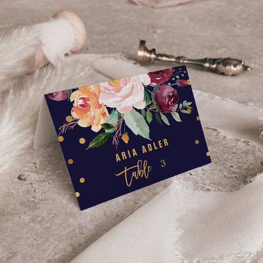 Automne Floral Escort Placer les cartes